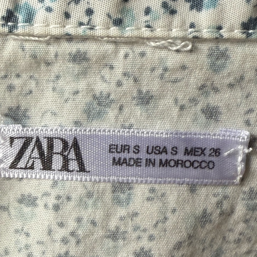 Zara boxy fit button down floral T - Picture 5 of 6